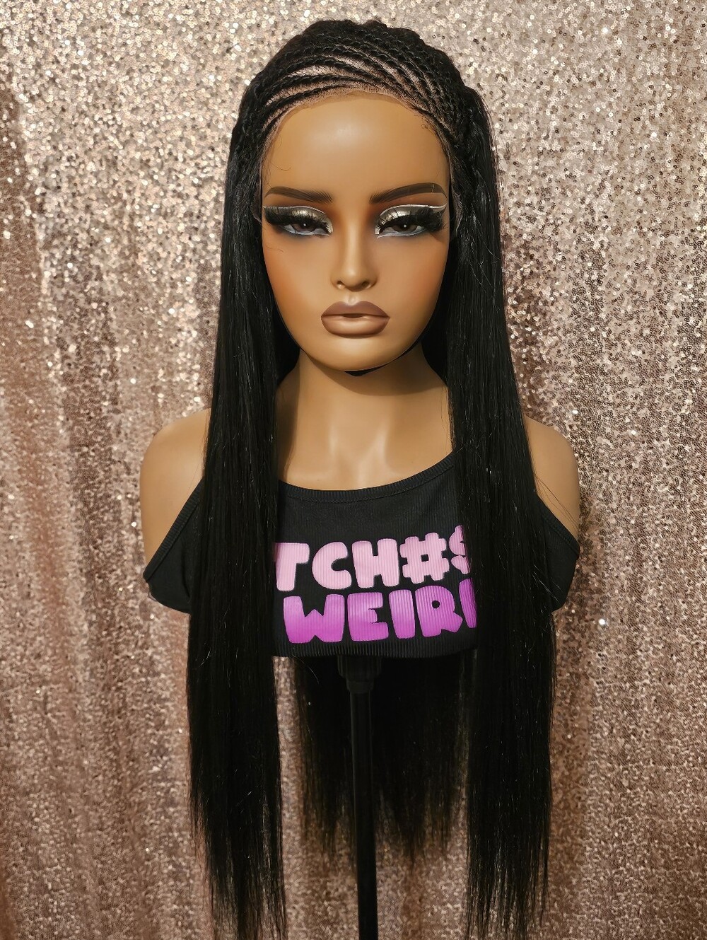 Lace Front Wig with Front Cornrow Twist